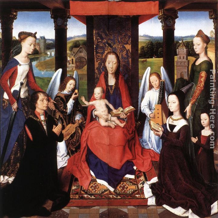 Hans Memling The Donne Triptych [detail 2, central panel]